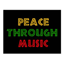 Paz con música tarjeta postal