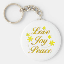 Paz de la alegría del amor llaveros