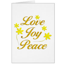 Paz de la alegría del amor tarjeta