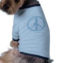 Paz de la música camisas de mascota