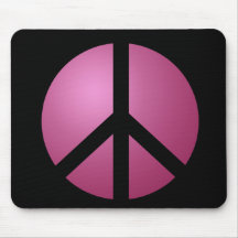 Paz de Mousemat, rosa, negro Alfombrillas De Raton