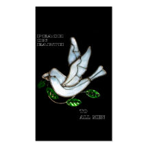 paz de Navidad Plantilla De Tarjeta De Negocio
