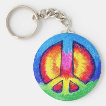 Paz de Tie~Dyed Llaveros