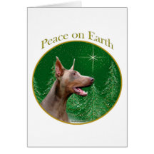 Paz del Pinscher del Doberman (Isabel) Felicitación
