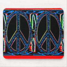 Paz del Squiggle Alfombrillas De Ratón