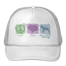 Paz en colores pastel, amor, y mastines napolitano gorra
