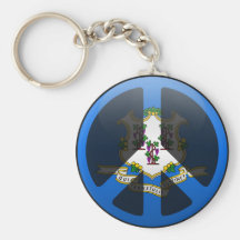 Paz en Connecticut Llavero Personalizado