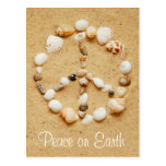 Paz en la postal del signo de la paz del Seashell 