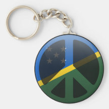 Paz en Solomon Island Llaveros