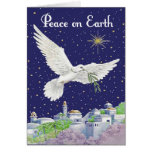 Paz en tarjeta de felicitaciones de encargo de la 