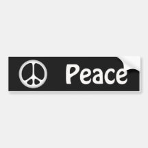 paz etiqueta de parachoque