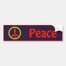 paz etiqueta de parachoque