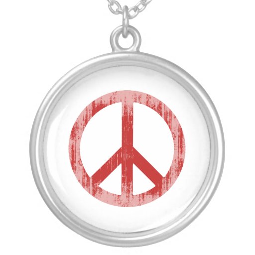 paz Faded.png rojo Collar Personalizado