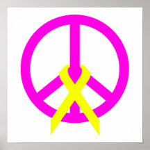 Paz fucsia y cinta impresiones