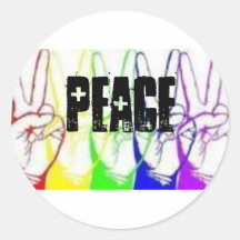 paz, paz etiqueta redonda