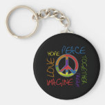 Paz retra llavero personalizado