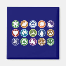 Paz/símbolos de Eco Iman Para Frigorífico