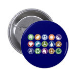 Paz/símbolos de Eco Pins