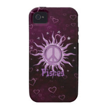 Paz Sun Piscis Case-Mate iPhone 4 Carcasas