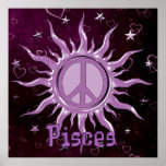 Paz Sun Piscis Poster
