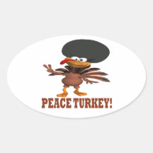 Paz Turquía Calcomanía Oval Personalizadas