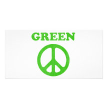 Paz verde tarjetas fotográficas 