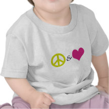 Paz y amor camisetas