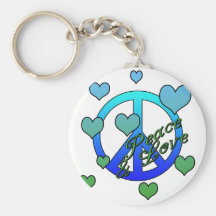 Paz y amor llaveros