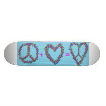 paz y amor monopatín personalizado