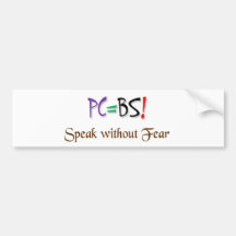 ¡PC=BS! ETIQUETA DE PARACHOQUE