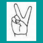 peace_hand tarjetas postales
