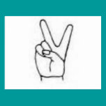peace_hand tarjetas postales