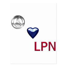 PeaceLoveLPN Tarjeta Postal