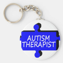 Pedazo del rompecabezas del autismo del terapeuta  llaveros