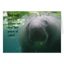 Pedazo del último del cumpleaños del Manatee de se