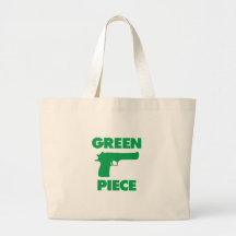 Pedazo verde bolsa de mano