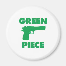 Pedazo verde iman de nevera