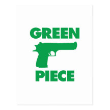 Pedazo verde tarjeta postal