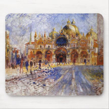 Pedro Auguste Renoir - plaza de San Marco Tapetes De Ratones
