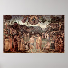 Pedro Perugino - bautismo de Cristo Posters