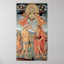 Pedro Perugino - bautismo de Cristo Posters