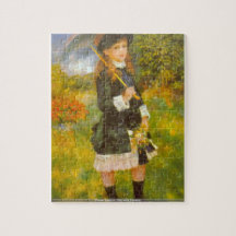 Pedro Renoir - chica con rompecabezas del parasol