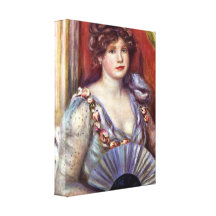 Pedro Renoir - señora con la fan Impresion De Lienzo