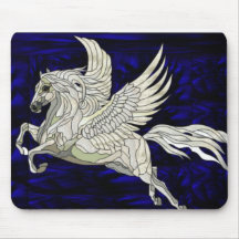 Pegaso en vitral tapetes de ratones