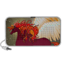 Pegaso rojo altavoces de viaje