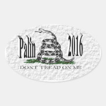 Pegatina 2016, 3D negro de PALIN, Gadsden blanca