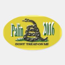 Pegatina 2016, 3D verde de PALIN, Gadsden