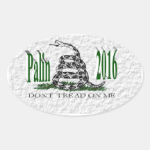 Pegatina 2016, 3D verde de PALIN, Gadsden blanca
