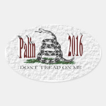 Pegatina 2016, Borgoña de PALIN 3D, Gadsden blanca