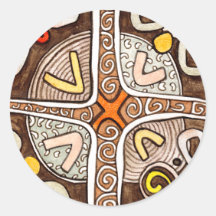 Pegatina africano del arte
